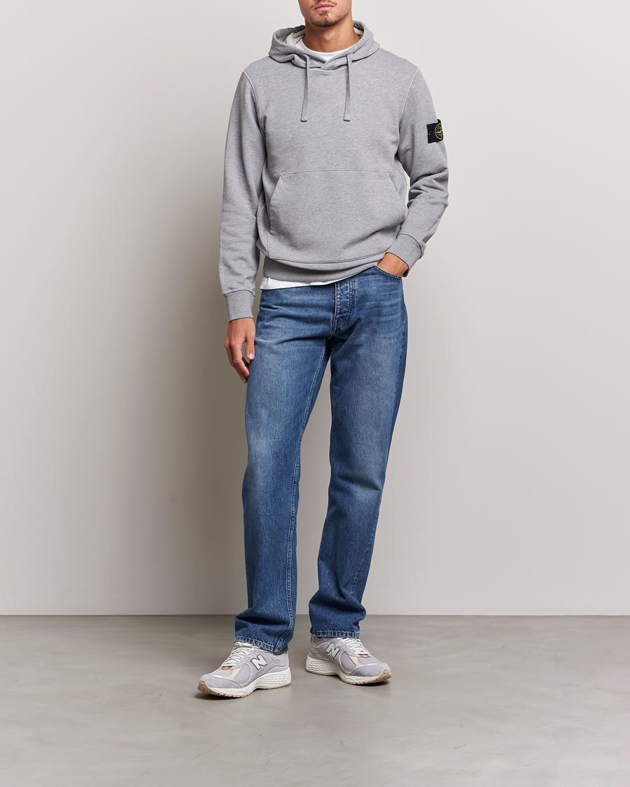 Herre | Trøjer | Stone Island | Garment Dyed Fleece Hood Melange Grey