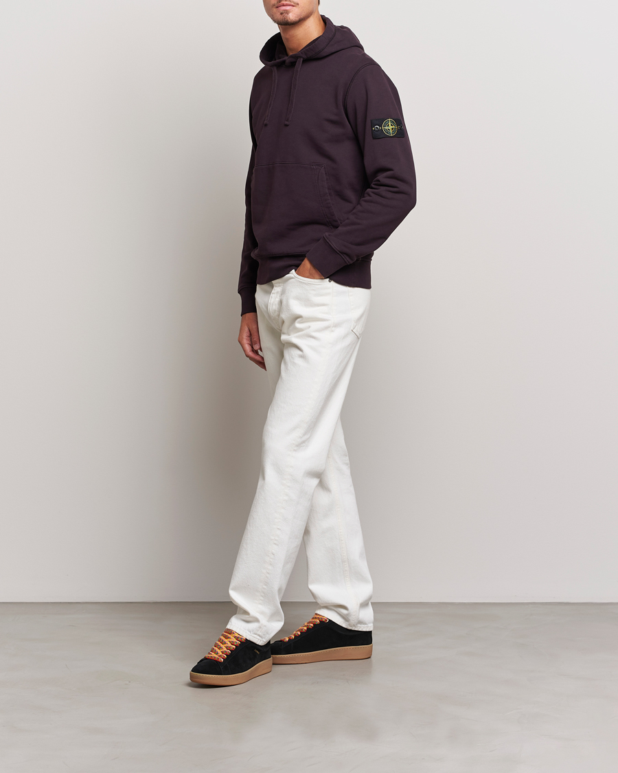 Herre | Trøjer | Stone Island | Garment Dyed Fleece Hood Dark Burgundy