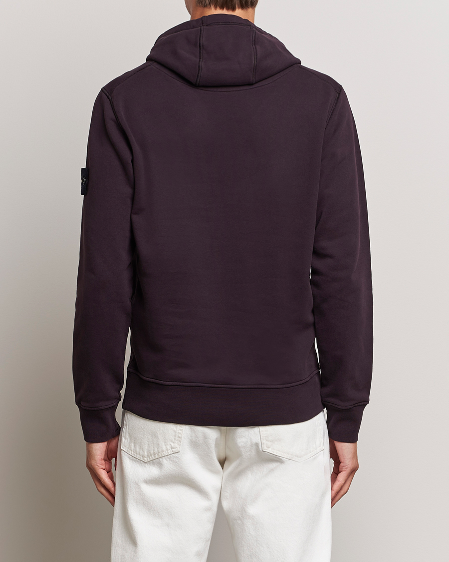 Herre | Trøjer | Stone Island | Garment Dyed Fleece Hood Dark Burgundy