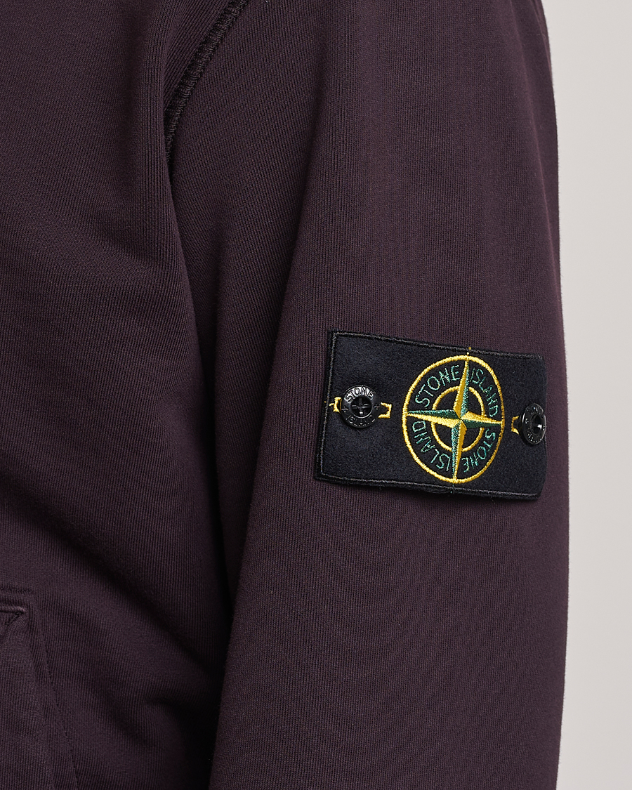 Herre | Trøjer | Stone Island | Garment Dyed Fleece Hood Dark Burgundy