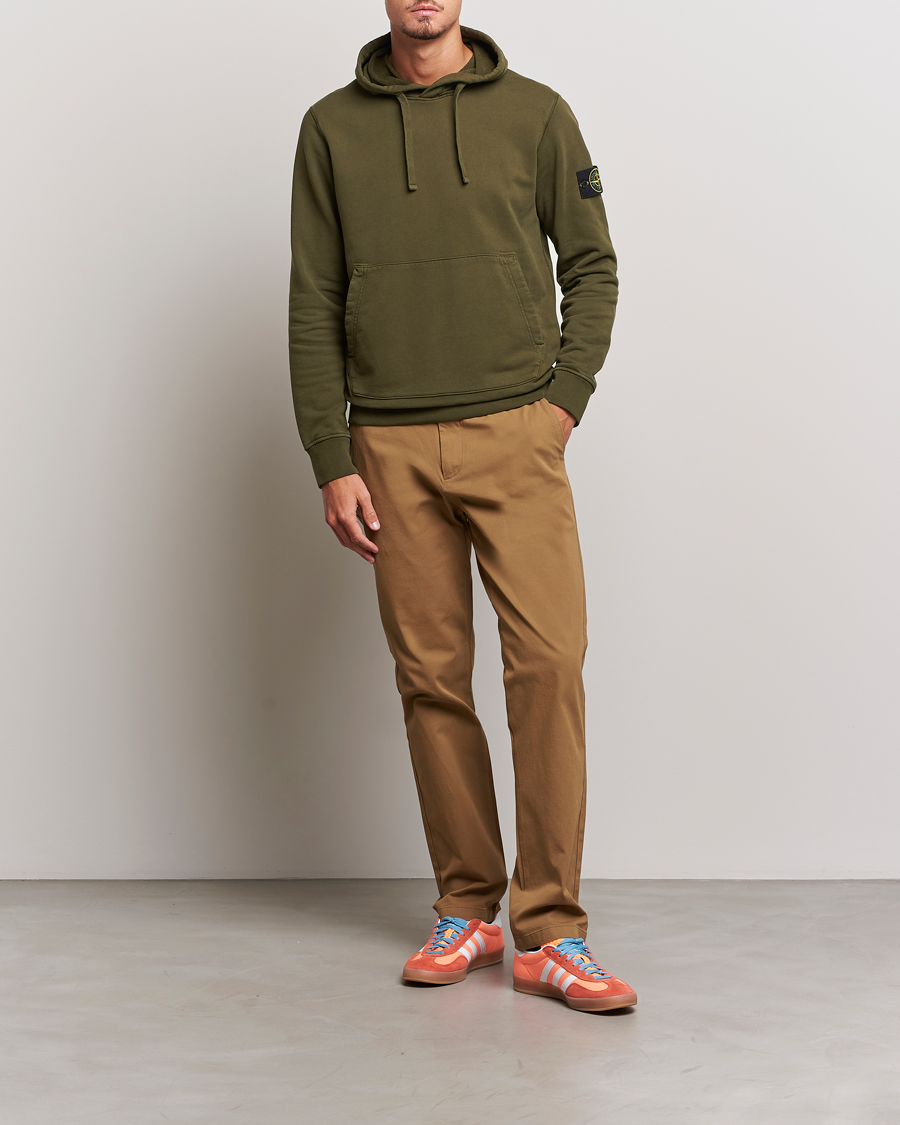 Herre | Trøjer | Stone Island | Garment Dyed Fleece Hood Olive