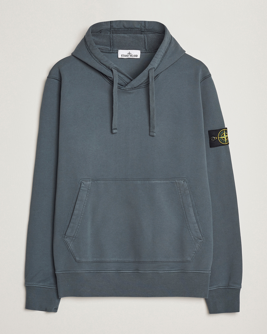 Herre | Trøjer | Stone Island | Garment Dyed Fleece Hood Lead Grey