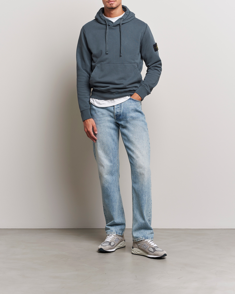 Herre | Trøjer | Stone Island | Garment Dyed Fleece Hood Lead Grey