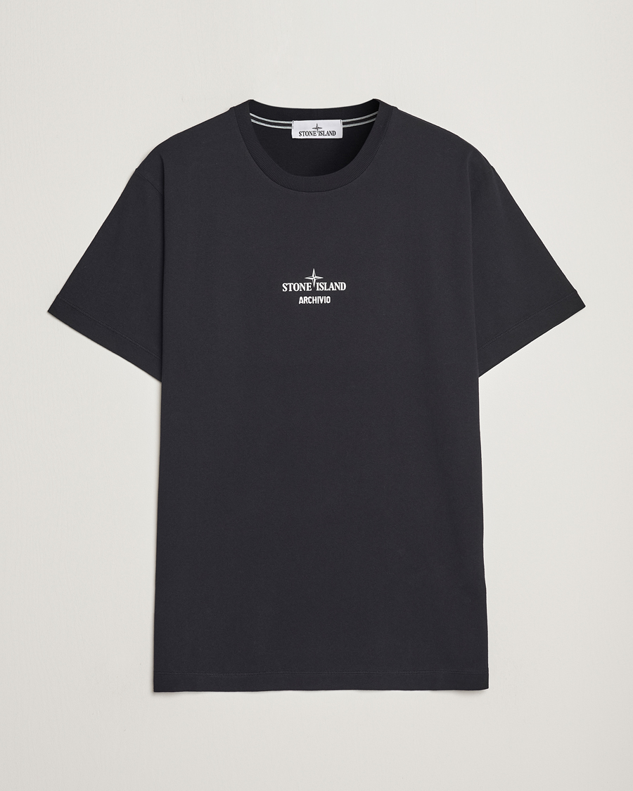 Herre | T-Shirts | Stone Island | Garment Dyed Archivio T-Shirt Black
