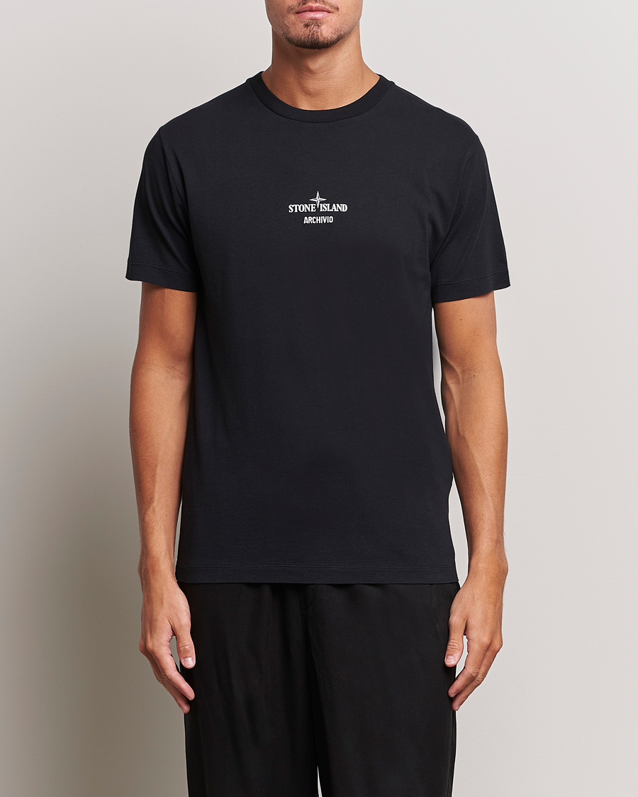 Herre | Stone Island | Stone Island | Garment Dyed Archivio T-Shirt Black