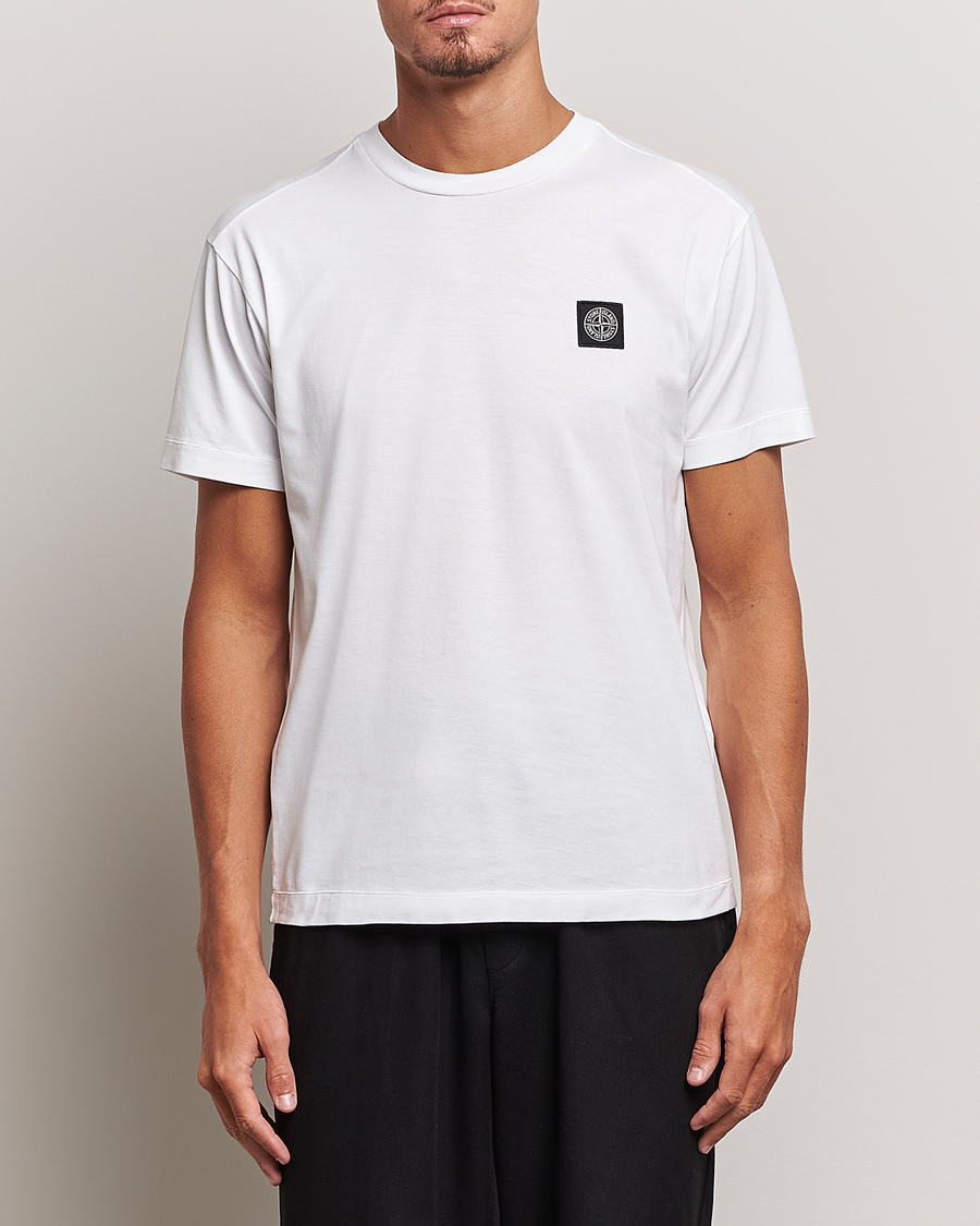 Herre | Stone Island | Stone Island | Garment Dyed Jersey T-Shirt White