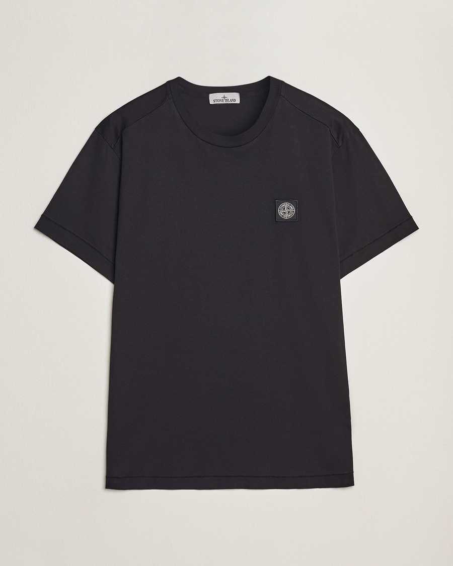 Herre | T-Shirts | Stone Island | Garment Dyed Jersey T-Shirt Black