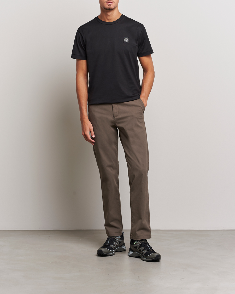 Herre | T-Shirts | Stone Island | Garment Dyed Jersey T-Shirt Black