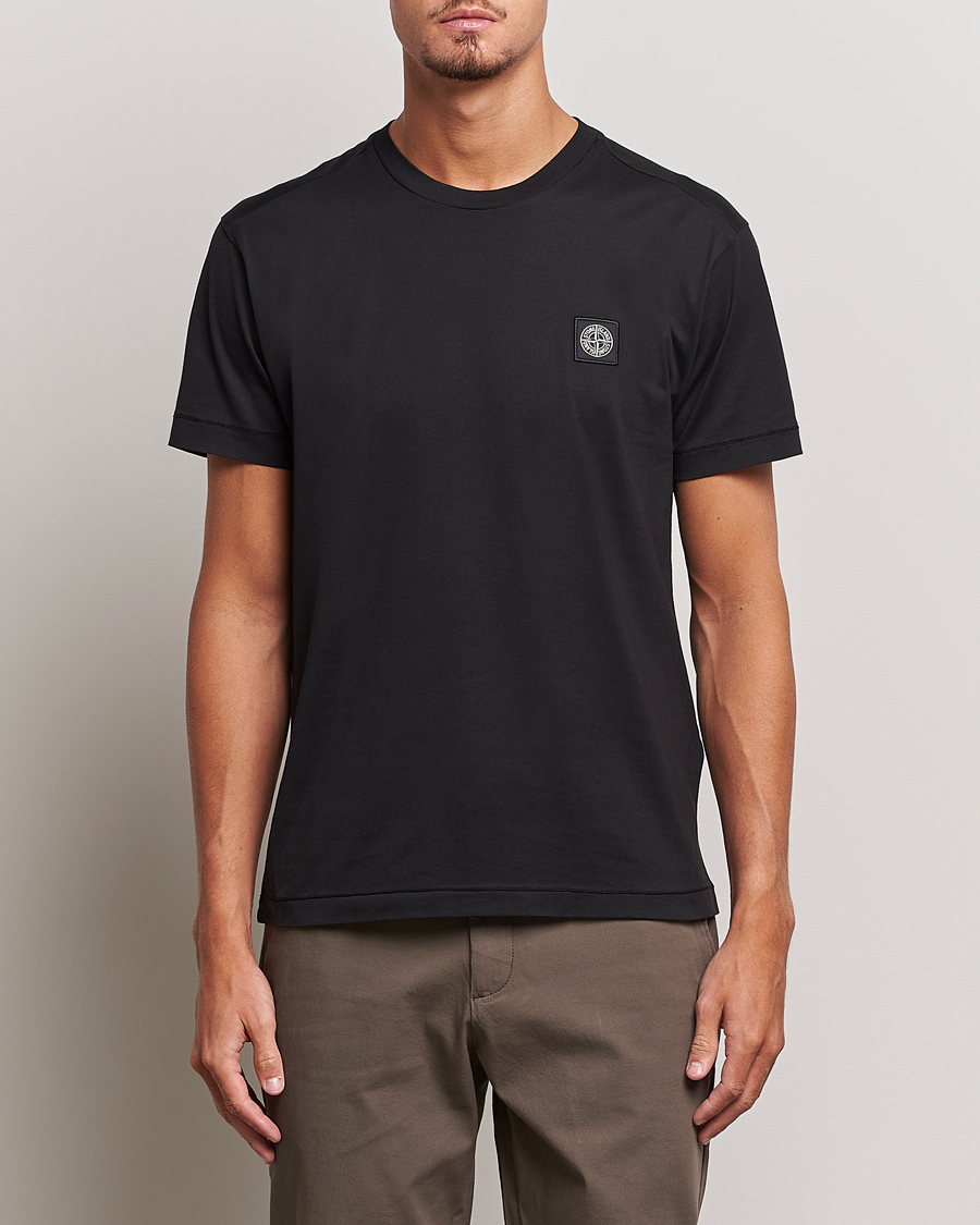 Herre | T-Shirts | Stone Island | Garment Dyed Jersey T-Shirt Black