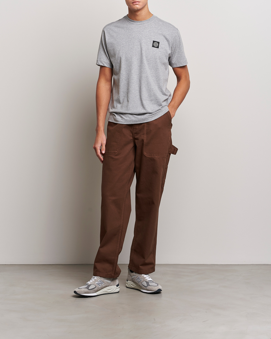 Herre | T-Shirts | Stone Island | Garment Dyed Jersey T-Shirt Melange Grey