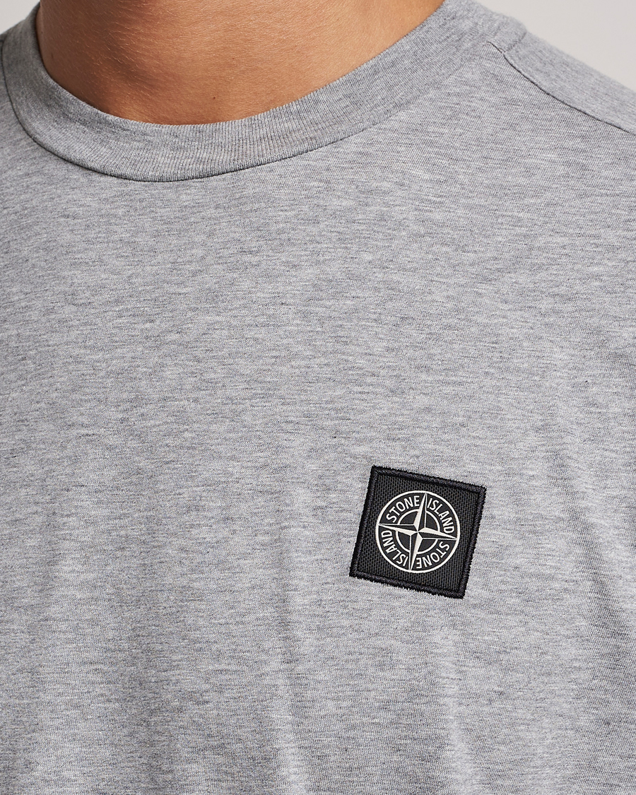 Herre | T-Shirts | Stone Island | Garment Dyed Jersey T-Shirt Melange Grey
