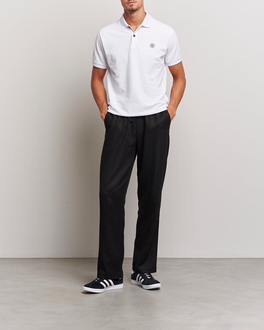 Herre | Polotrøjer | Stone Island | Cotton Pique Polo White