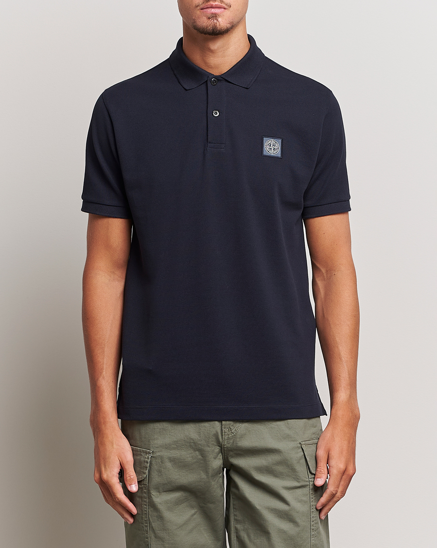 Herre | Polotrøjer | Stone Island | Cotton Pique Polo Navy Blue