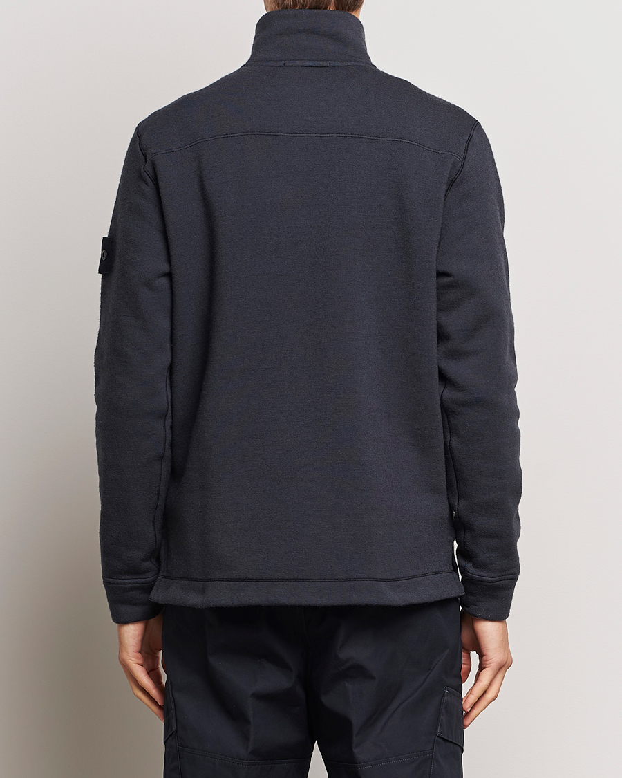 Herre | Trøjer | Stone Island | Ghost Piece Wool Fleece Half Zip Navy Blue