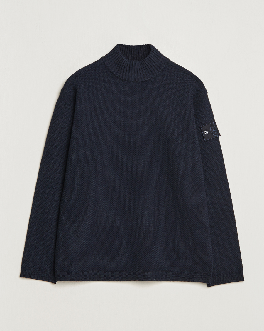 Herre | Trøjer | Stone Island | Ghost Piece Geelong Wool Turtleneck Navy Blue