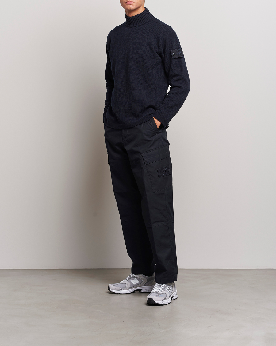 Herre | Trøjer | Stone Island | Ghost Piece Geelong Wool Turtleneck Navy Blue