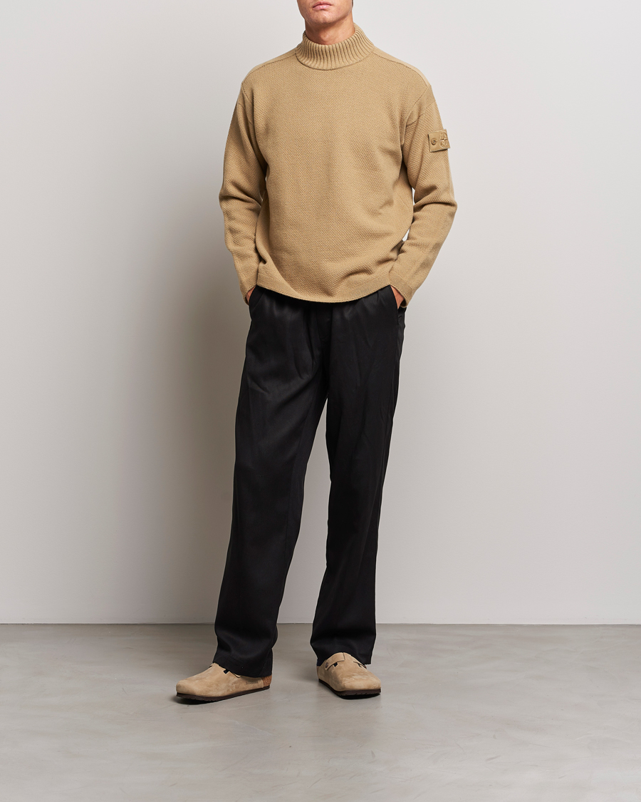 Herre | Trøjer | Stone Island | Ghost Piece Geelong Wool Turtleneck Dark Beige