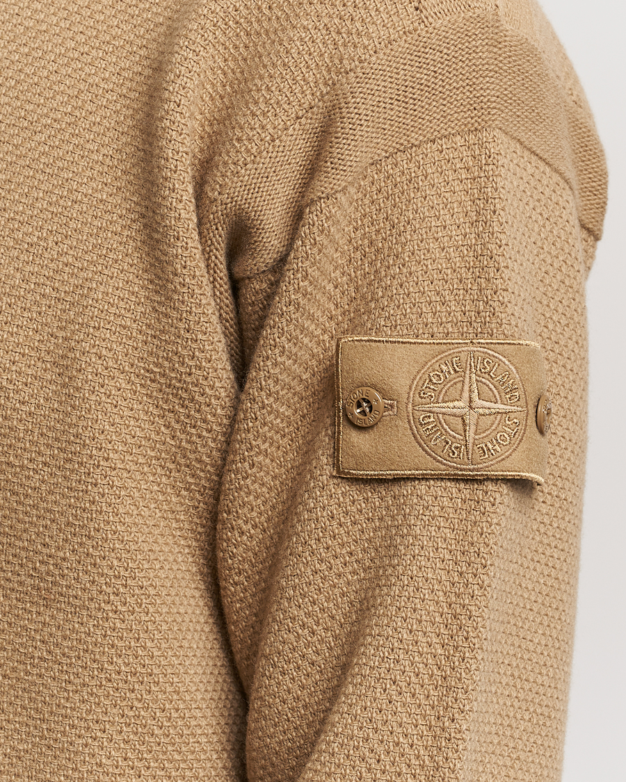Herre | Trøjer | Stone Island | Ghost Piece Geelong Wool Turtleneck Dark Beige