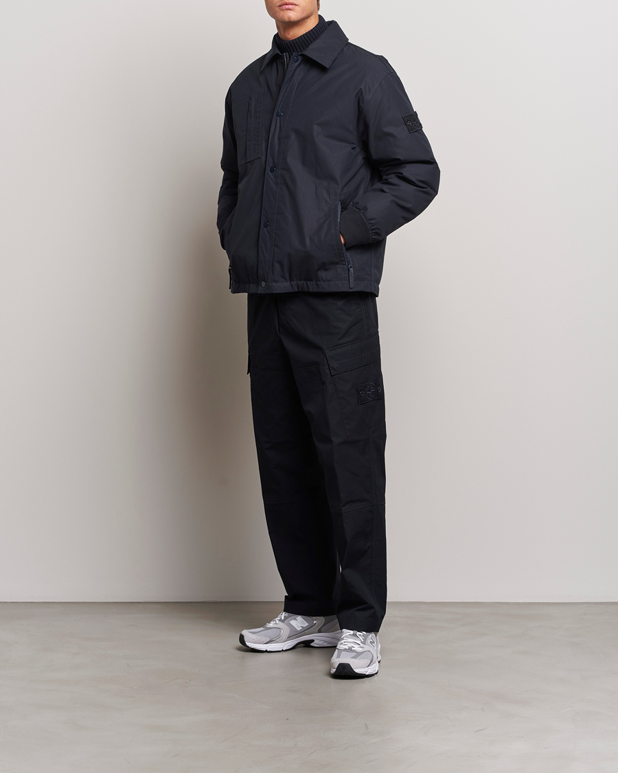 Herre | Jakker | Stone Island | Ghost Piece O-Ventile Jacket Navy Blue