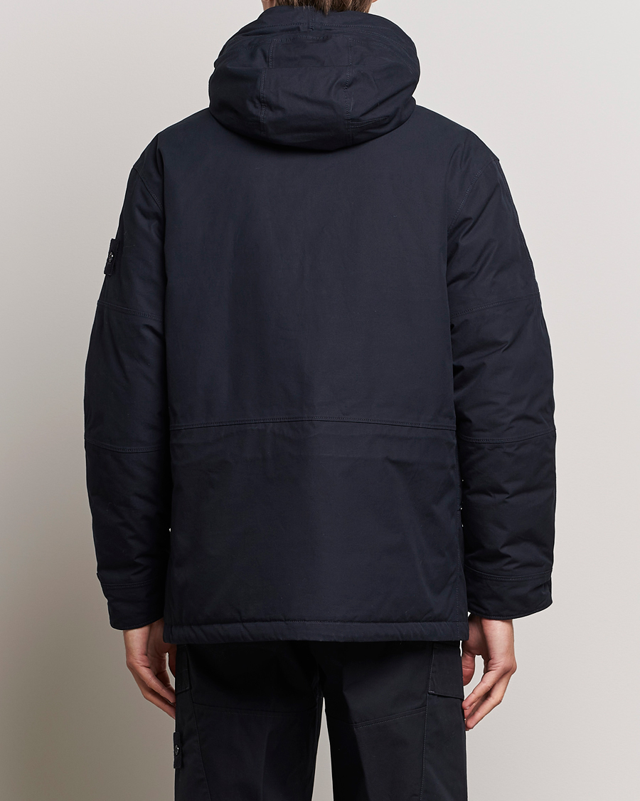 Herre | Jakker | Stone Island | Ghost Piece O-Ventile Hooded Parka Navy Blue