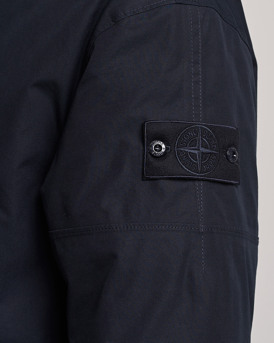 Herre | Jakker | Stone Island | Ghost Piece O-Ventile Hooded Parka Navy Blue