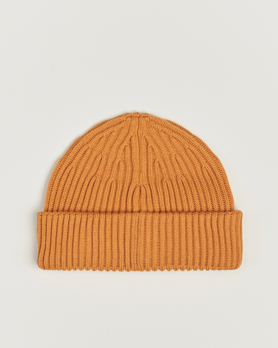 Herre | Stone Island Full Rib Wool Beanie Rust | Stone Island | Full Rib Wool Beanie Rust