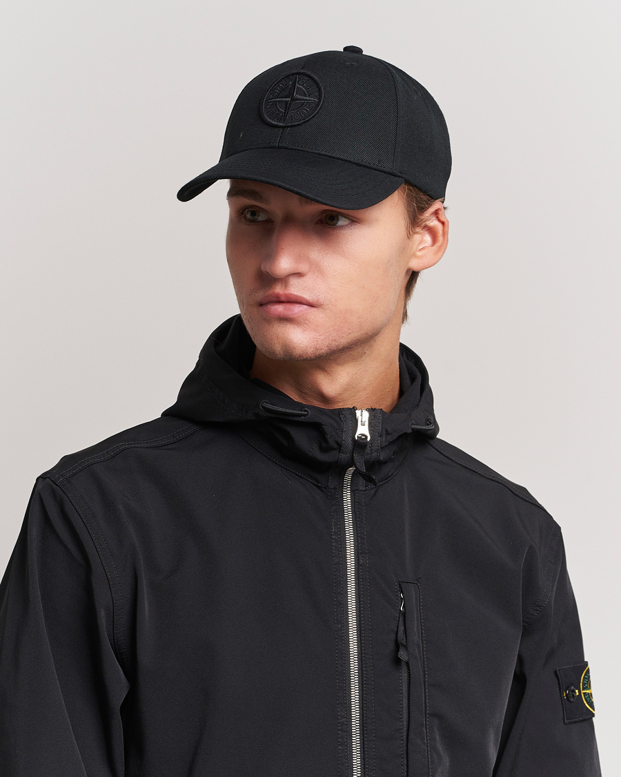 Herre | Kasketter | Stone Island | Mix Wool Gabardine Cap Black