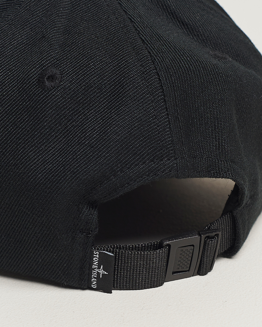 Herre | Stone Island Mix Wool Gabardine Cap Black | Stone Island | Mix Wool Gabardine Cap Black