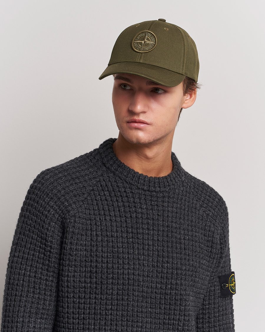 Herre |  | Stone Island | Mix Wool Gabardine Cap Olive