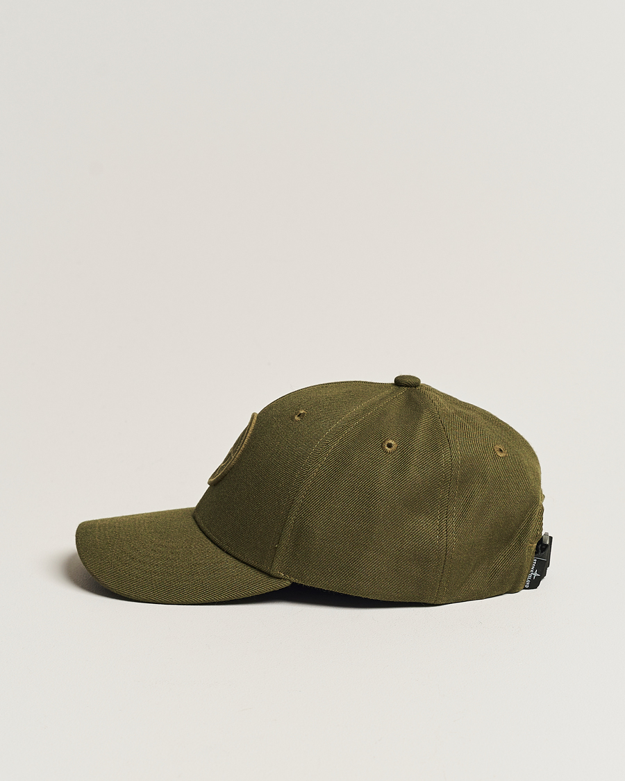 Herre | Stone Island Mix Wool Gabardine Cap Olive | Stone Island | Mix Wool Gabardine Cap Olive