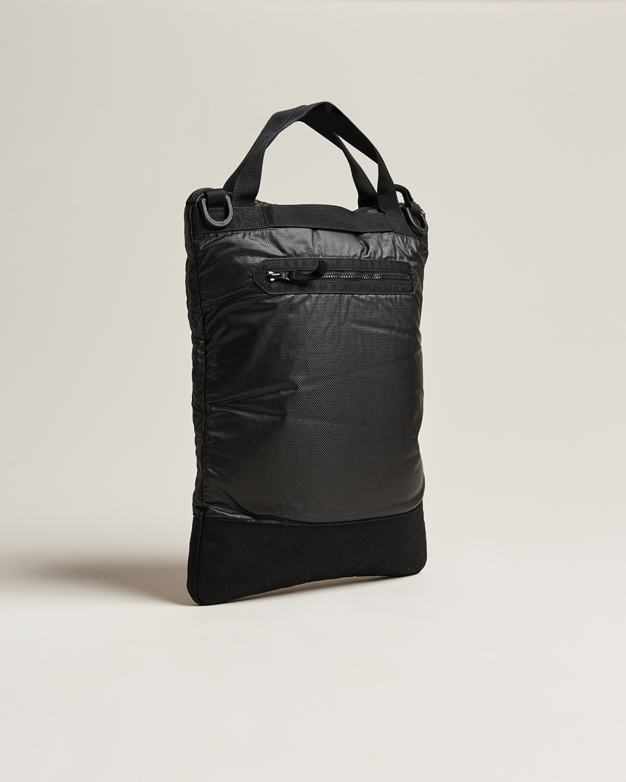 Herre | Stone Island Garment Dyed Mussola Gommata Canvas Tote Black | Stone Island | Garment Dyed Mussola Gommata Canvas Tote Black