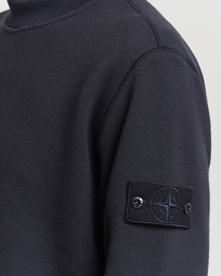 Herre | Trøjer | Stone Island | Ghost Piece Wool Fleece Sweater Navy Blue