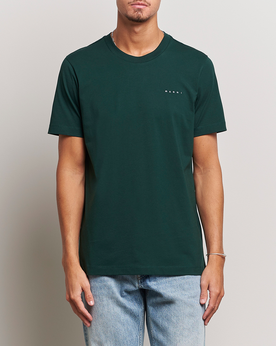 Herre | Marni | Marni | Logo Embroidered T-Shirt Spherical Green