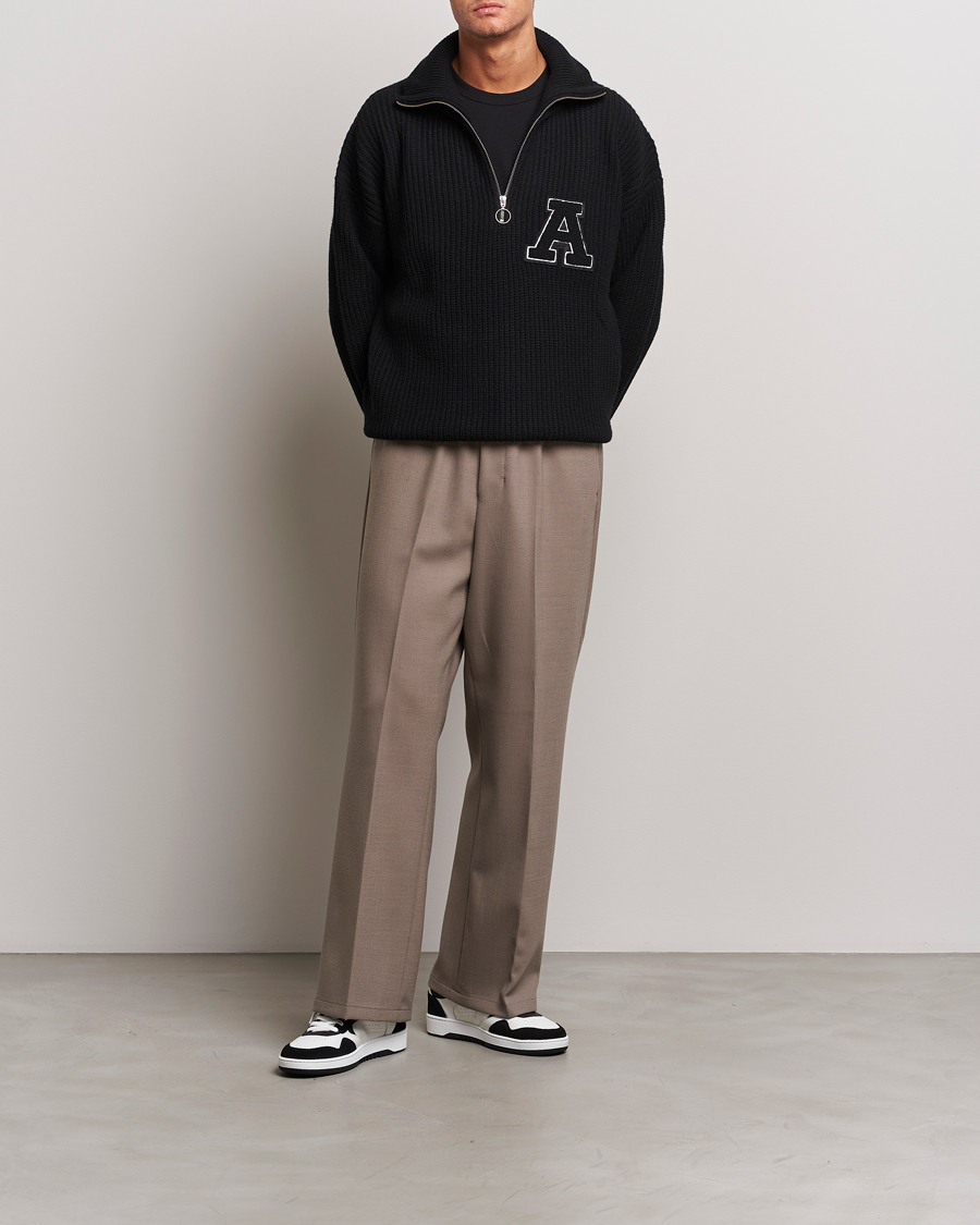 Herre | Trøjer | Axel Arigato | Team Knitted Half Zip Black