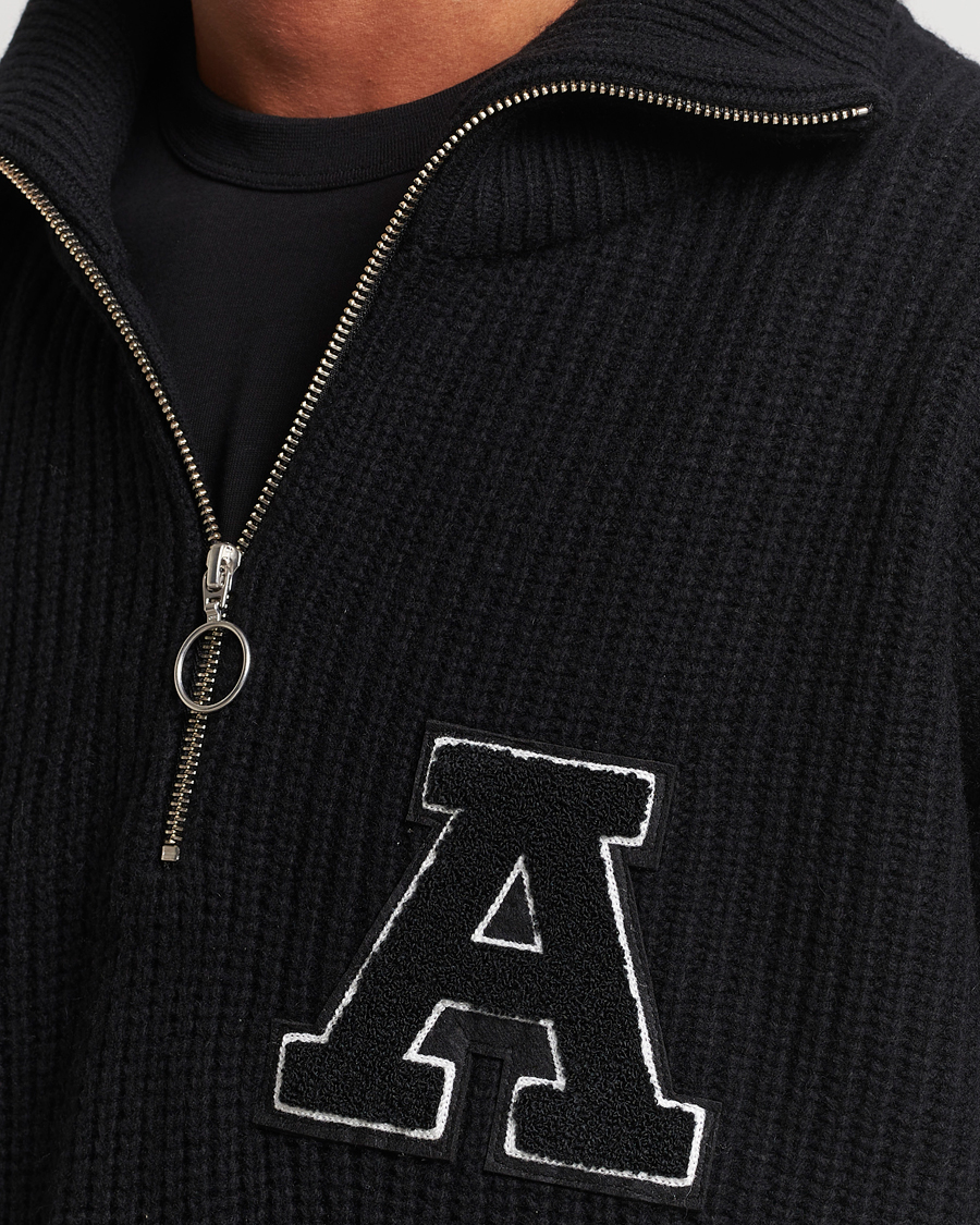 Herre | Trøjer | Axel Arigato | Team Knitted Half Zip Black