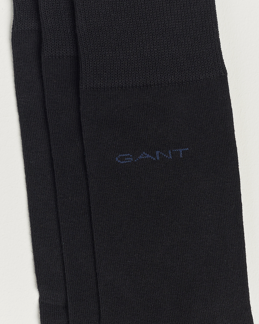 Herre | Undertøj | Gant | 3-Pack Cotton Socks Black
