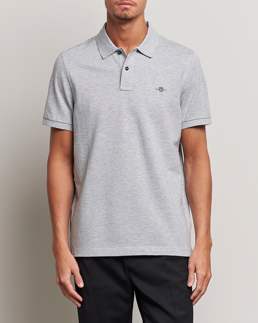 Herre | Kortærmede polotrøjer | GANT | The Original Polo Grey Melange