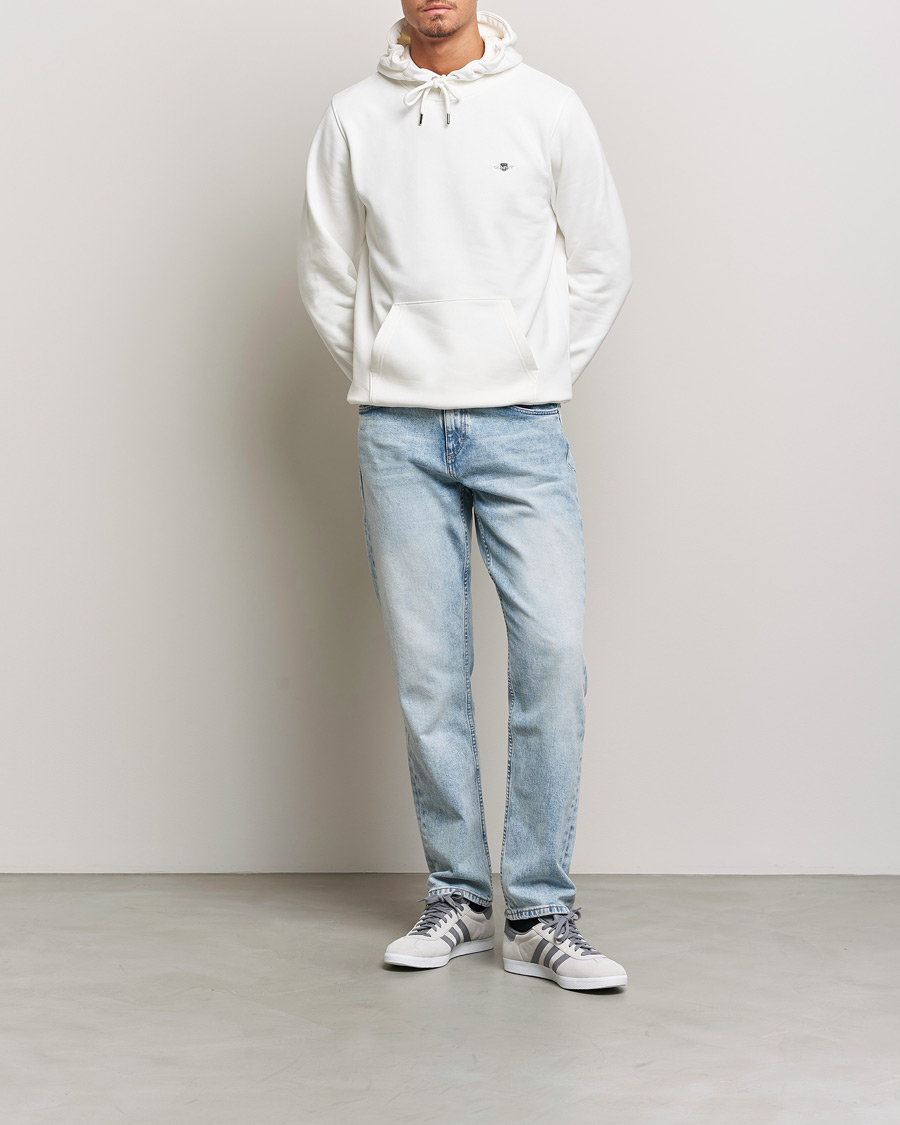 Herre | Trøjer | GANT | Original Shield Logo Hoodie Eggshell