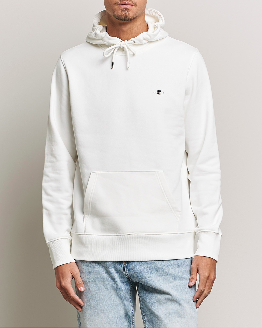 Herre |  | GANT | Original Shield Logo Hoodie Eggshell