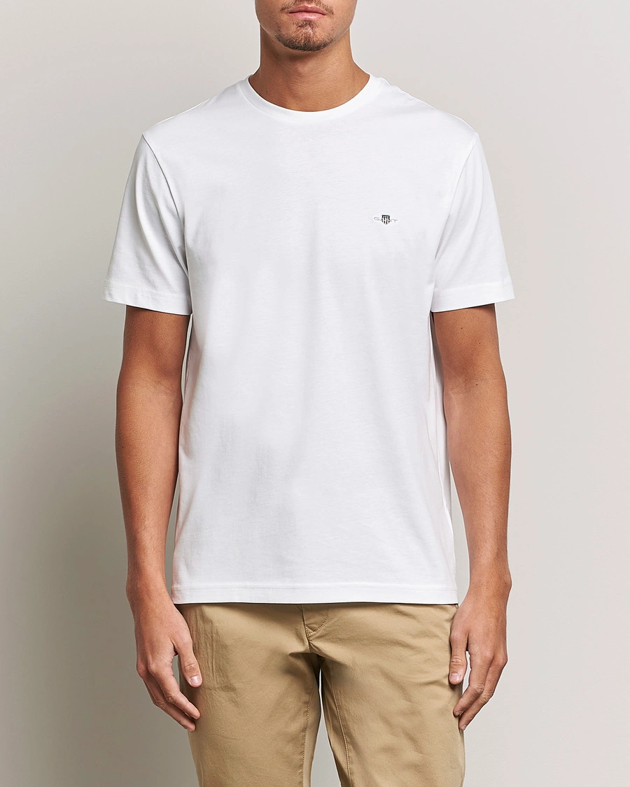 Herre | Kortærmede t-shirts | GANT | The Original Solid T-Shirt White