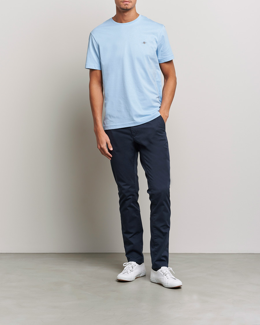 Herre | T-Shirts | GANT | The Original Solid T-Shirt Capri Blue