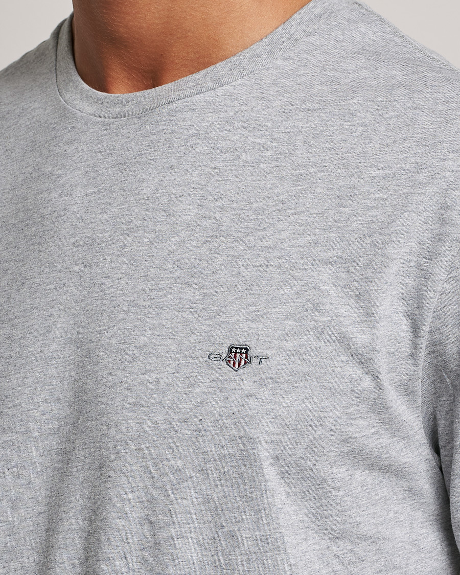 Herre | T-Shirts | Gant | The Original Solid T-Shirt Grey Melange