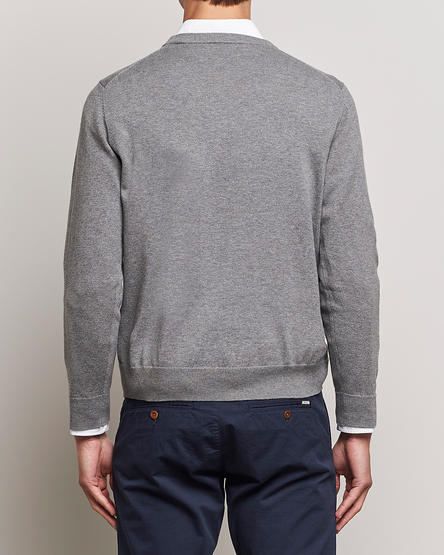 Herre | Trøjer | Gant | Classic Cotton Crew Neck Dark Grey Melange