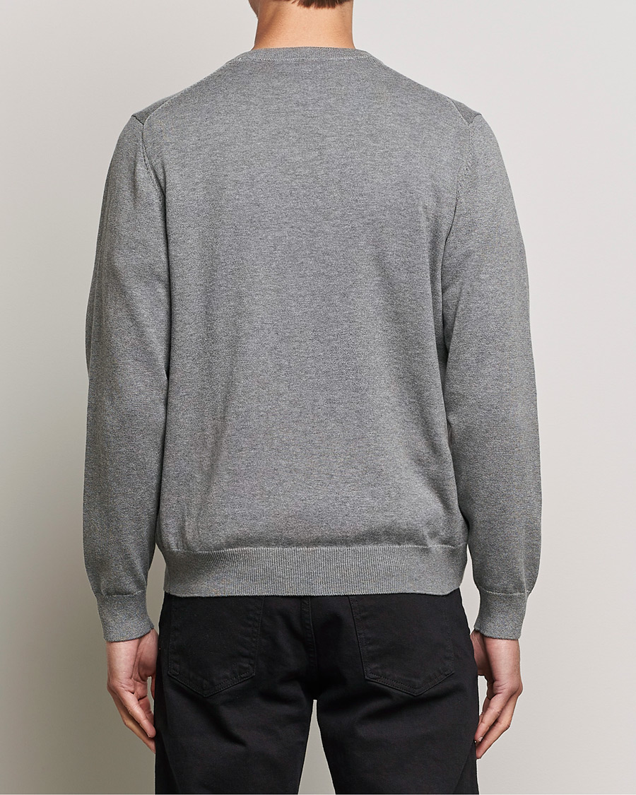 Herre | Trøjer | Gant | Classic Cotton V-Neck Dark Grey Melange