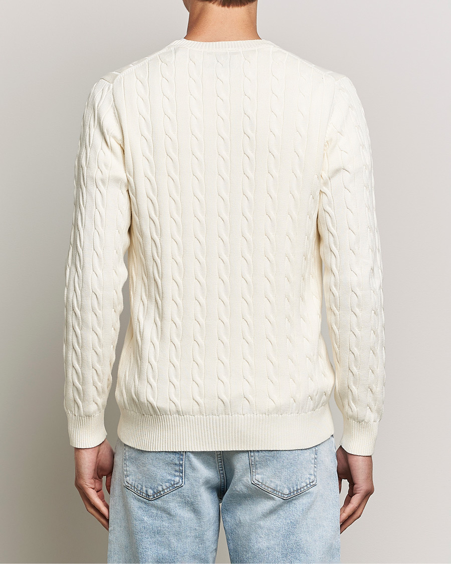 Herre | Trøjer | Gant | Cotton Cable Crew Neck Cream