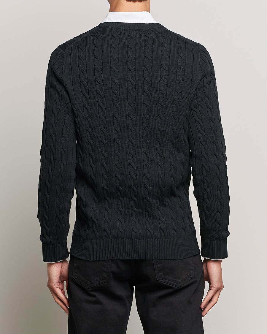Herre | Trøjer | Gant | Cotton Cable Crew Neck Black