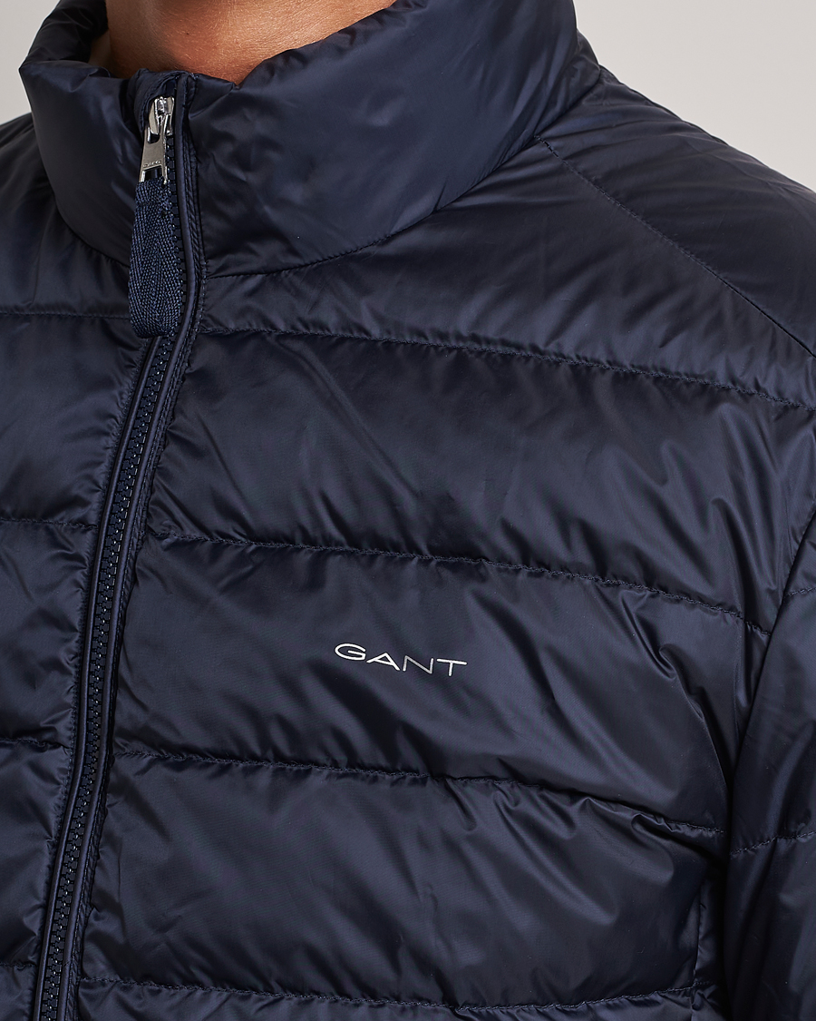 spole Asser Sympatisere GANT The Light Down Jacket Evening Blue - CareOfCarl.dk