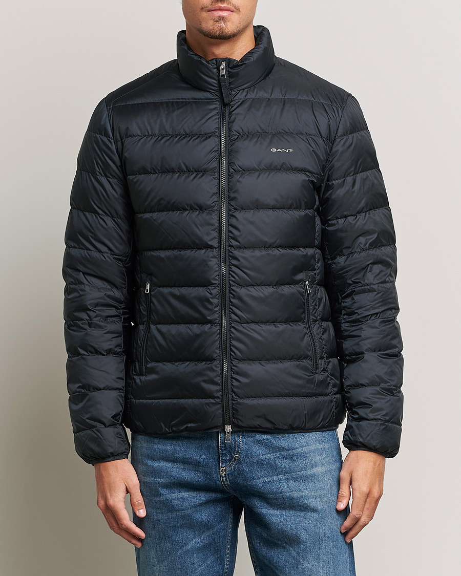 Men | Lightweight Jackets | GANT | The Light Down Jacket Black