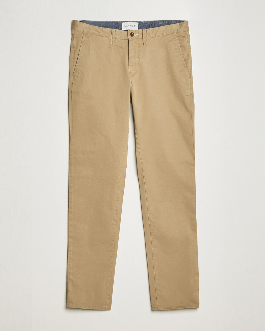 Herre | Chinos | GANT | Slim Fit Twill Chino Dark Khaki