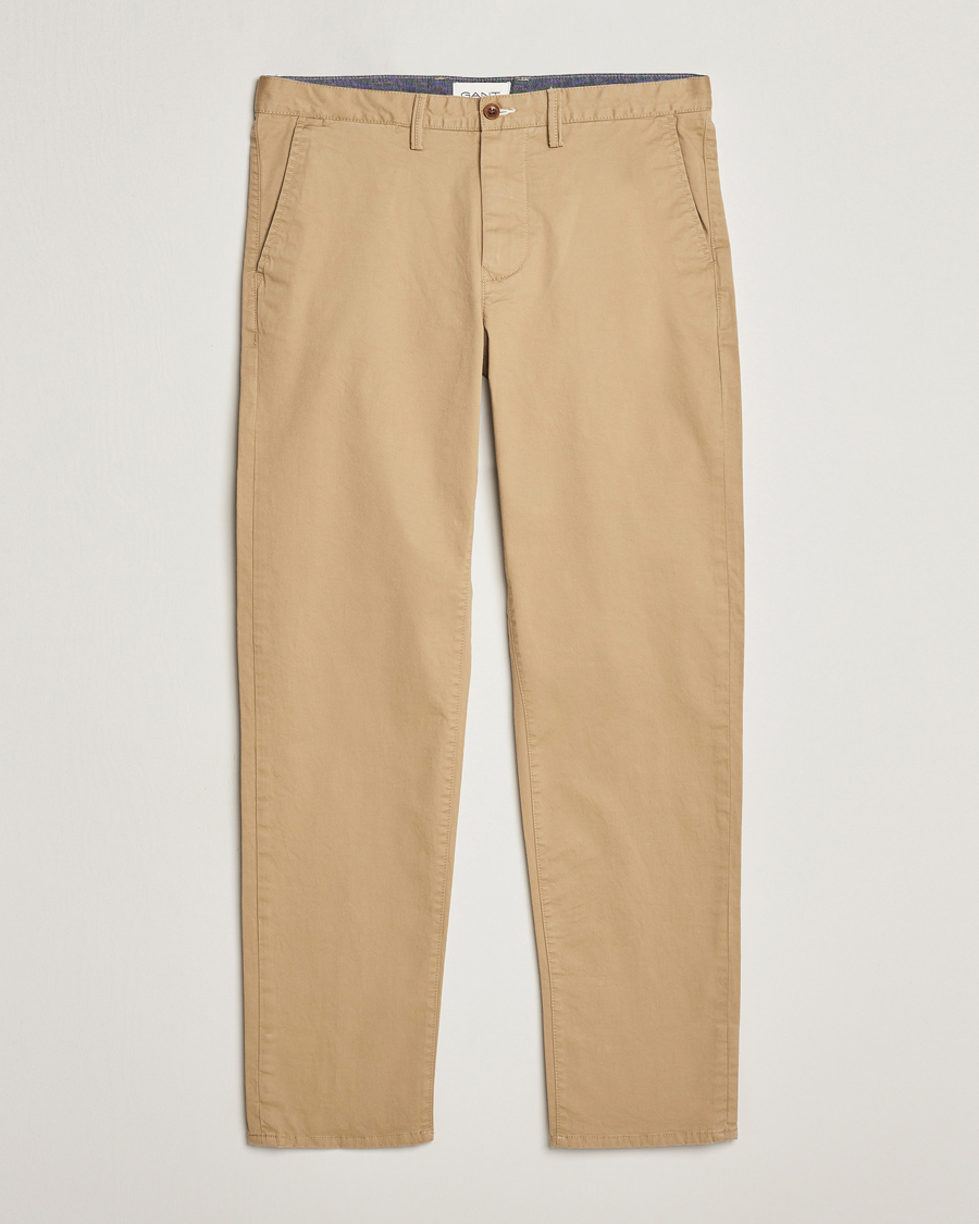 Herre | Chinos | GANT | Regular Fit Twill Chino Dark Khaki